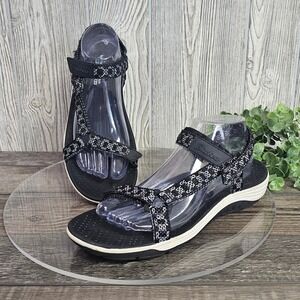 Skechers Outdoor Lifestyle Women's Sandals‎ Size 10* Black Walking Comfort READ